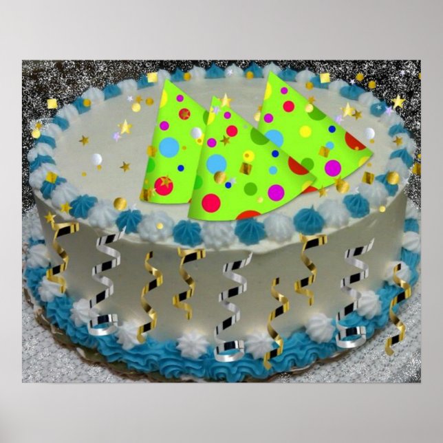 Birthday Party Cake Poster (Front)
