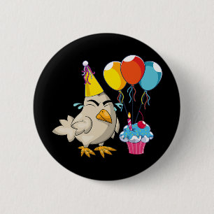 Birthday Party Celebration Cupcake Funny Farm Anim 6 Cm Round Badge