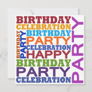 birthday party celebration invitation