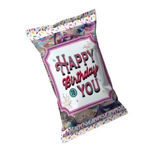 Birthday Party Chip Bag Wrappers Favors Notepad