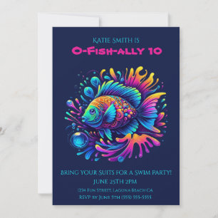 Birthday Party- Colourful Fish  Invitation