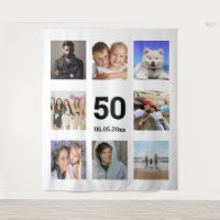 Birthday party custom photo collage white guy