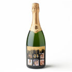 Birthday party custom photo glitter black sparkle