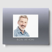 Birthday party custom photo silver fox men guy