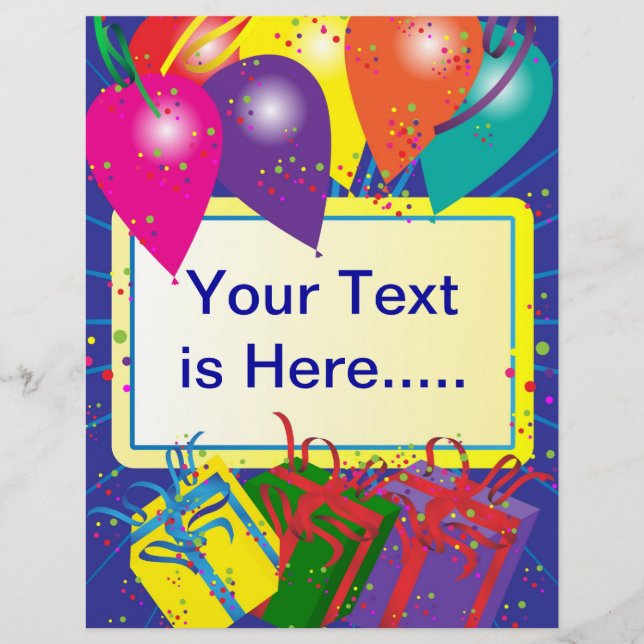 Birthday Party Design Flyer (Front)