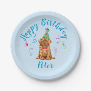 Birthday Party Dogue de Bordeaux Paper Plates