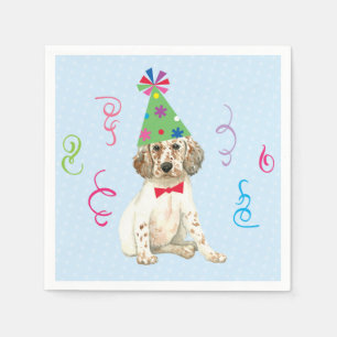Birthday Party English Setter Napkins