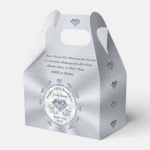 Birthday Party Favour Boxes, Diamond Birthday Favour Box