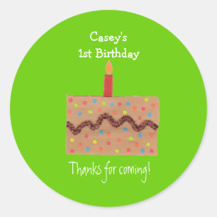Birthday party favour label