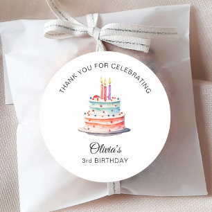 Birthday Party Favour Stickers Happy Birthday Labe
