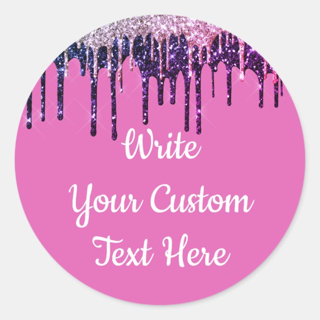 Birthday Party Fun Quinceanera Girly Sweet 16 Gift Classic Round Sticker (Front)