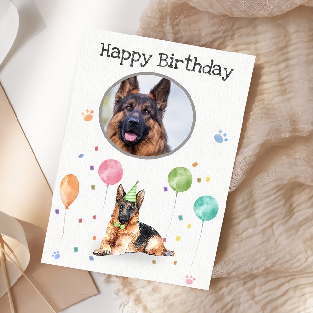  Birthday Party German Shepher Animal Card (Creator Uploaded)