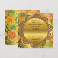 Birthday Party Golden Floral Royal Ornament