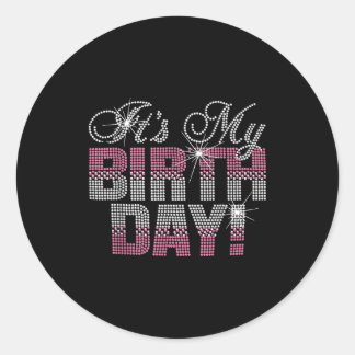 Birthday party happy birthday squad happy bday classic round sticker