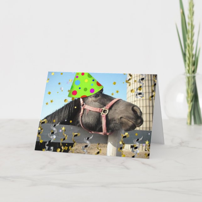 Birthday Party Horse Card (Front)