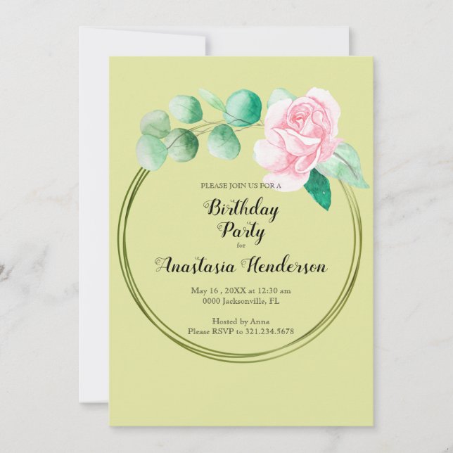 Birthday Party. Invitation (Front)