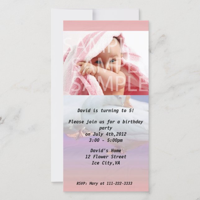 birthday party invitation (Front)