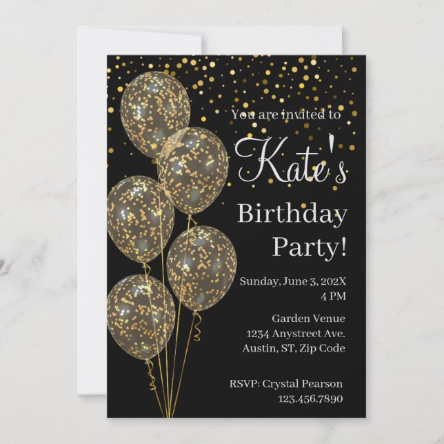 Birthday party   invitation (Front)