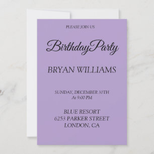 Birthday Party Invitation