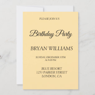 BIRTHDAY Party Invitation