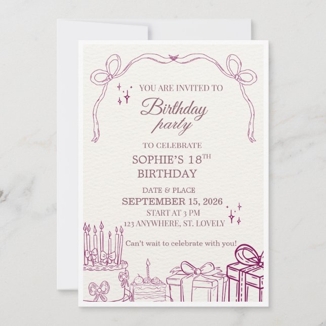 BIRTHDAY PARTY INVITATION (Front)