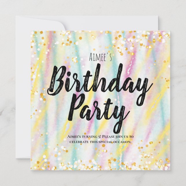 birthday party invitation (Front)