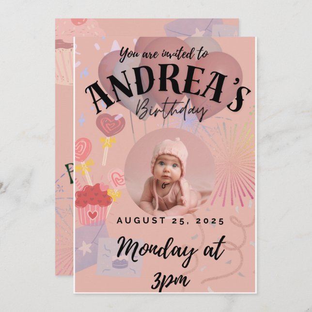 Birthday Party Invitation (Front/Back)