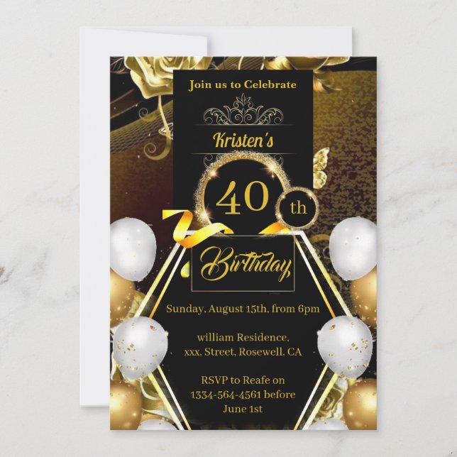 Birthday Party Invitation (Front)