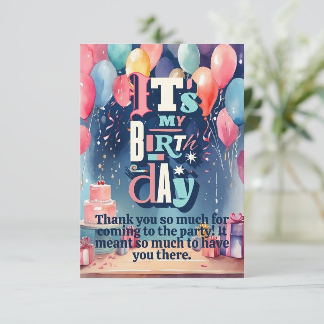 Birthday Party Invitation (Standing Front)