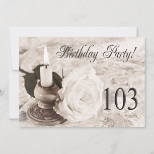 Birthday party invitation 103 years old