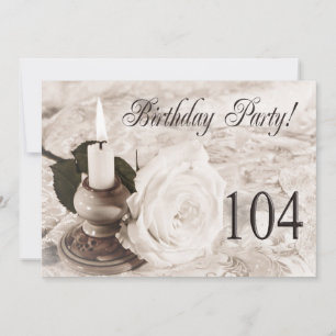 Birthday party invitation 104 years old