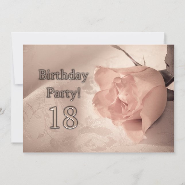 Birthday party invitation 18 years old (Front)