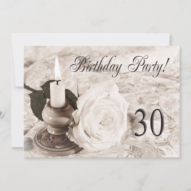 Birthday party invitation 30 years old (Front)