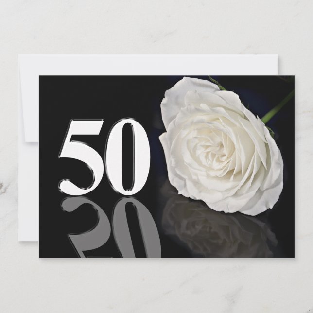 Birthday party invitation 50 years old (Front)