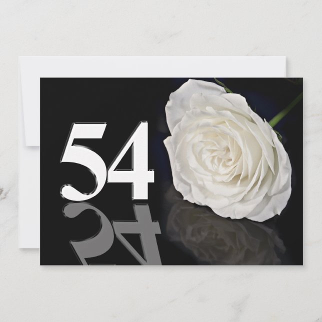 Birthday party invitation 54 years old (Front)