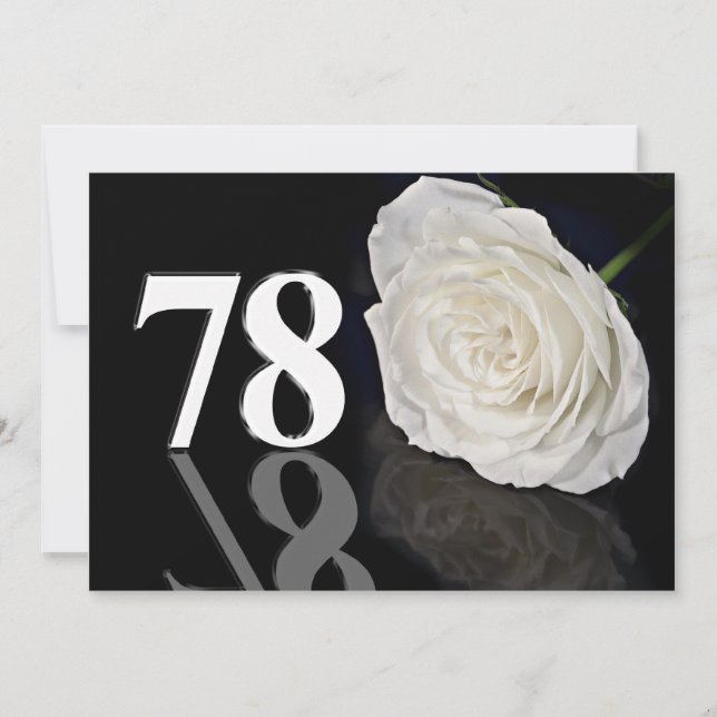 Birthday party invitation 78 years old (Front)