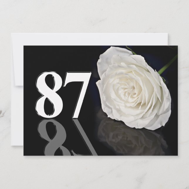 Birthday party invitation 87 years old (Front)