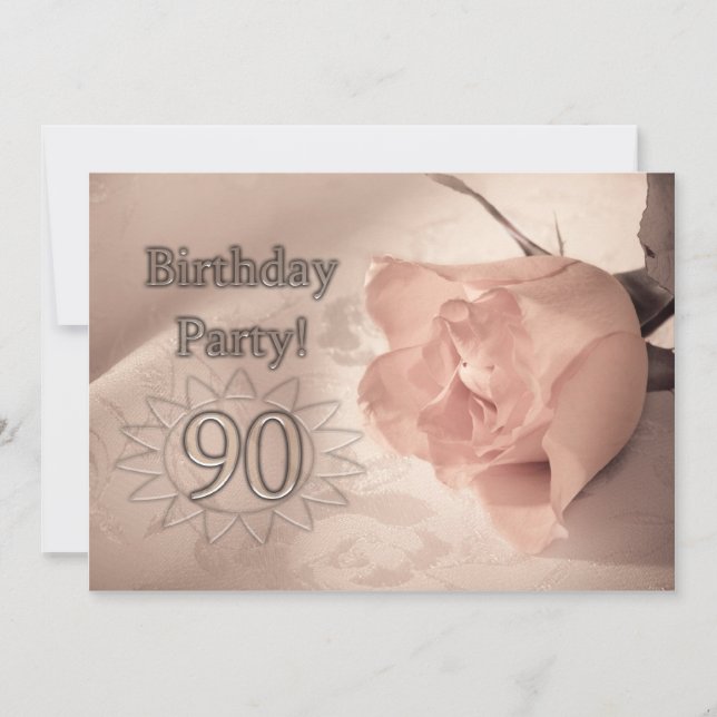 Birthday party invitation 90 years old (Front)