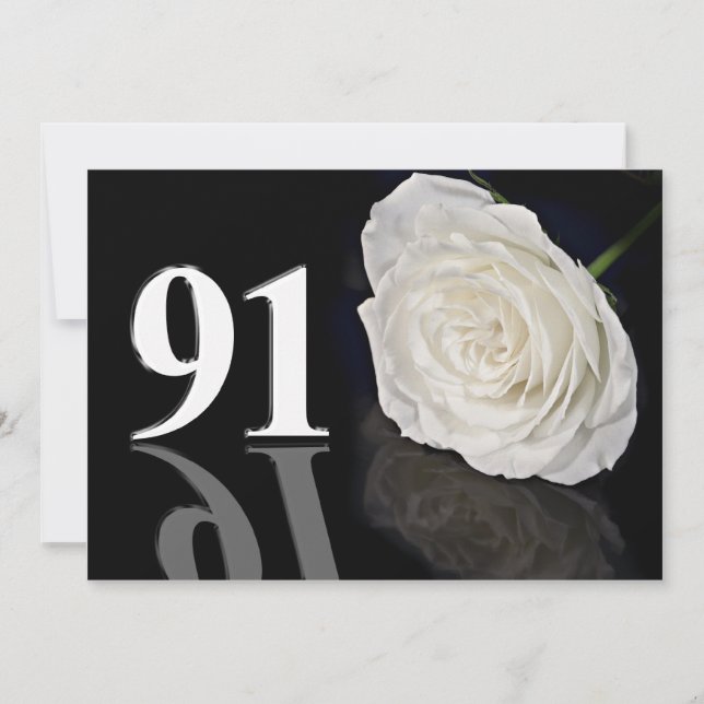 Birthday party invitation 91 years old (Front)