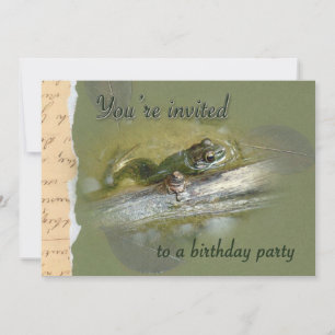 Birthday Party Invitation - American Bullfrog
