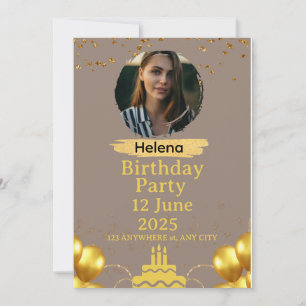 Birthday party invitation card   personalizable 