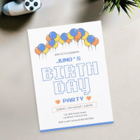 Birthday Party Invitation Card Template | Retro
