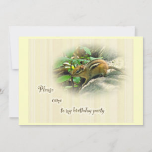 Birthday Party Invitation - Chipmunk