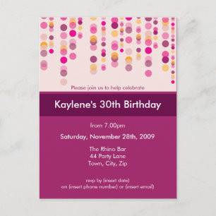 BIRTHDAY PARTY INVITATION :: discotek 2 Postcard