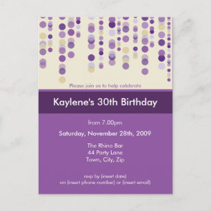 BIRTHDAY PARTY INVITATION :: discotek 7 Postcard
