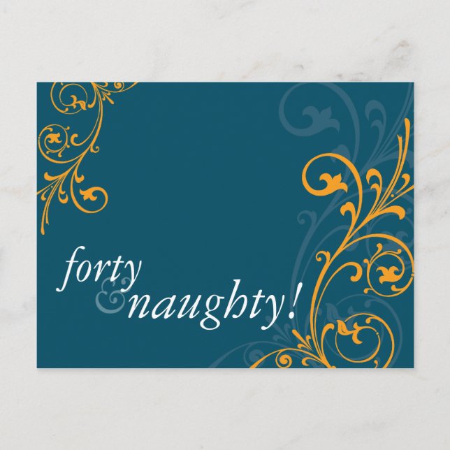 BIRTHDAY PARTY INVITATION :: fabulous 4 Postcard (Front)