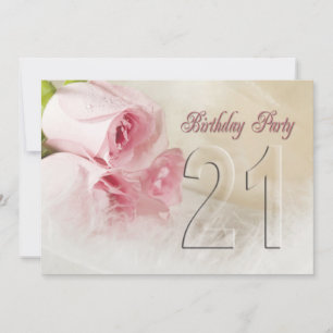 Birthday party invitation for 21 years