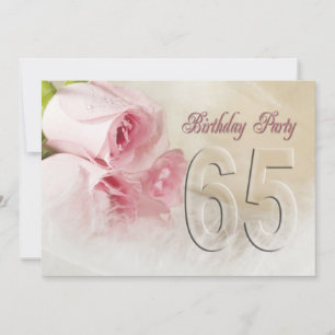 Birthday party invitation for 65 years
