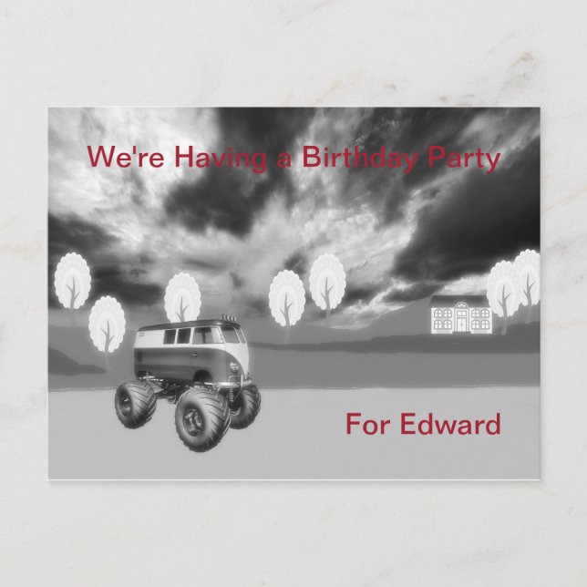 Birthday Party Invitation for 70 yr Old Male Postcard (Front)