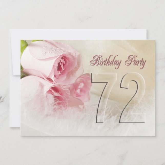 Birthday party invitation for 72 years (Front)